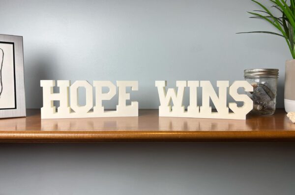 hope wins 3d printed text