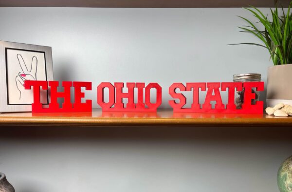 the ohio state 3d printed text