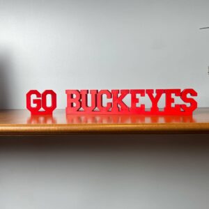 go buckeyes 3d printed text
