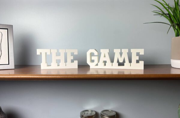 the game 3d printed text