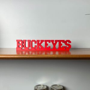 buckeyes 3d printed text