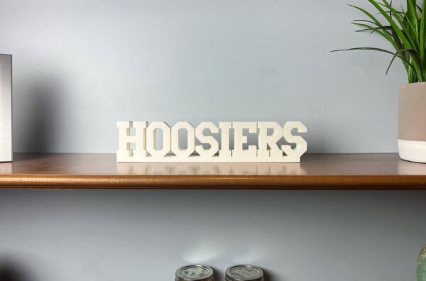 hoosiers 3d printed text
