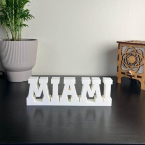 Miami 3d printed text