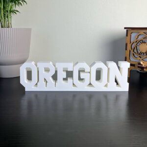oregon 3d printed text