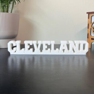 cleveland 3d printed text