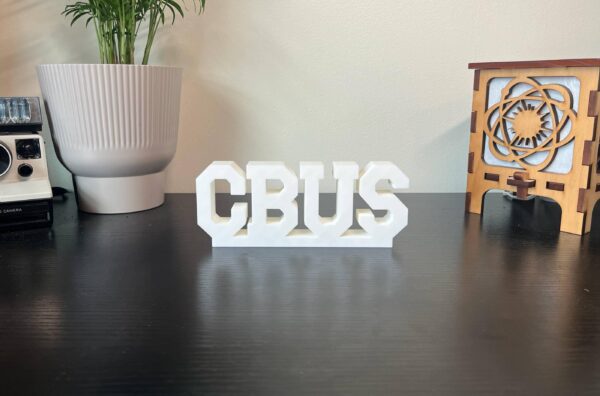 cbus 3d printed text