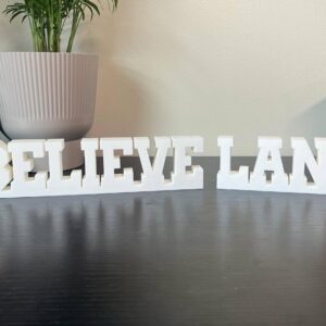 blieveland 3d printed text